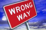 wrong way sign wrong way sign
